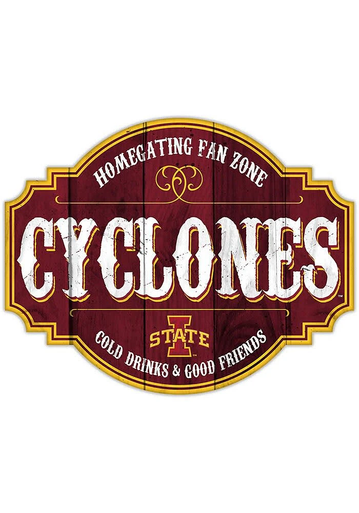 Iowa State Cyclones 24 Inch Homegating Tavern Sign - Red