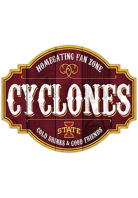 Iowa State Cyclones 24 Inch Homegating Tavern Sign - Red