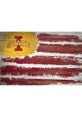 Iowa State Cyclones Flag 17x26 Sign - Red