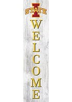 Iowa State Cyclones 48 Inch Welcome Leaner Sign - Red
