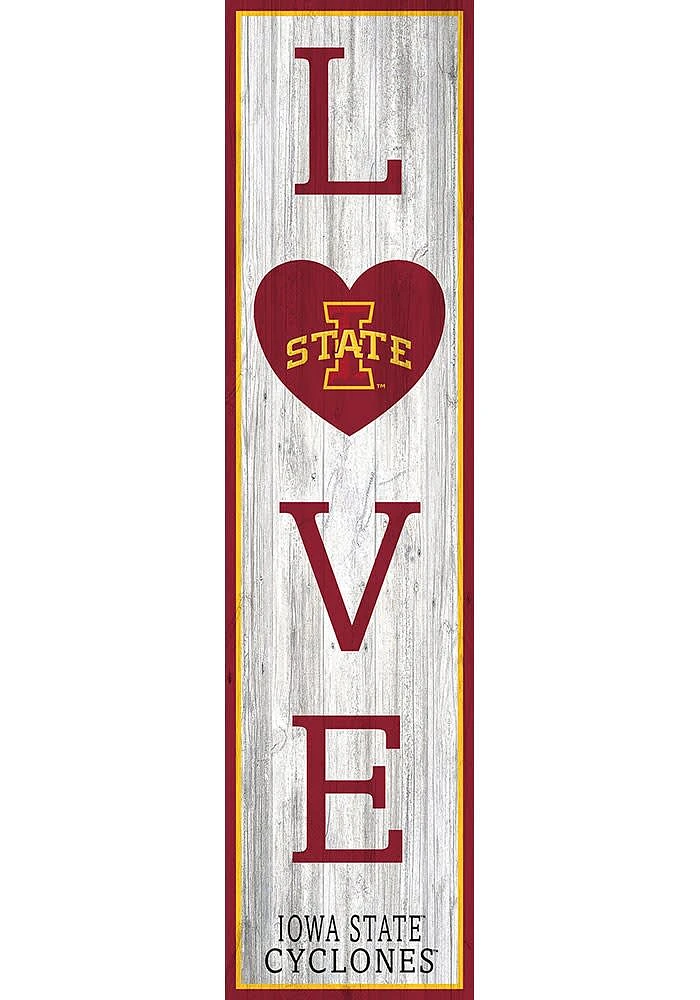 Iowa State Cyclones 48 Inch Love Leaner Sign - Red