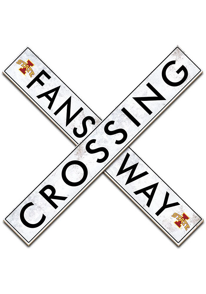 Iowa State Cyclones 48 Inch Fans Way Crossing Wall Art - Red