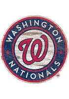 Washington Nationals Distressed Logo Cutout Sign - Red