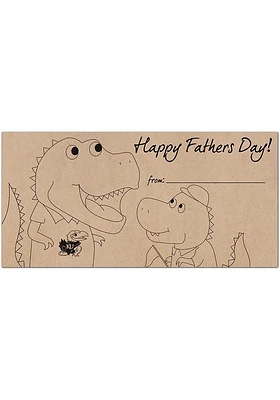 Kansas Jayhawks Fathers Day Coloring Sign - Blue