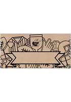 Kansas Jayhawks Banner Coloring Sign - Blue