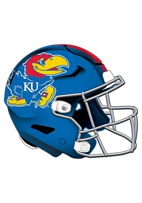 Kansas Jayhawks 24in Helmet Cutout Sign - Blue