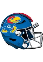 Kansas Jayhawks 12in Authentic Helmet Sign - Blue