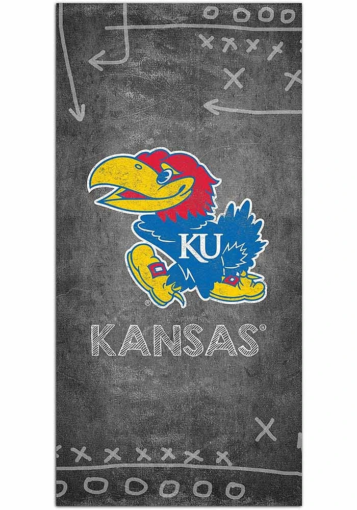 Kansas Jayhawks Chalk Playbook Sign - Blue