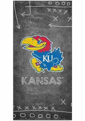 Kansas Jayhawks Chalk Playbook Sign - Blue