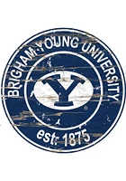 BYU Cougars Established Date Circle 24 Inch Sign - Blue