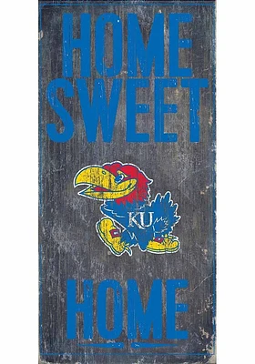 Kansas Jayhawks Home Sweet Home Sign - Blue