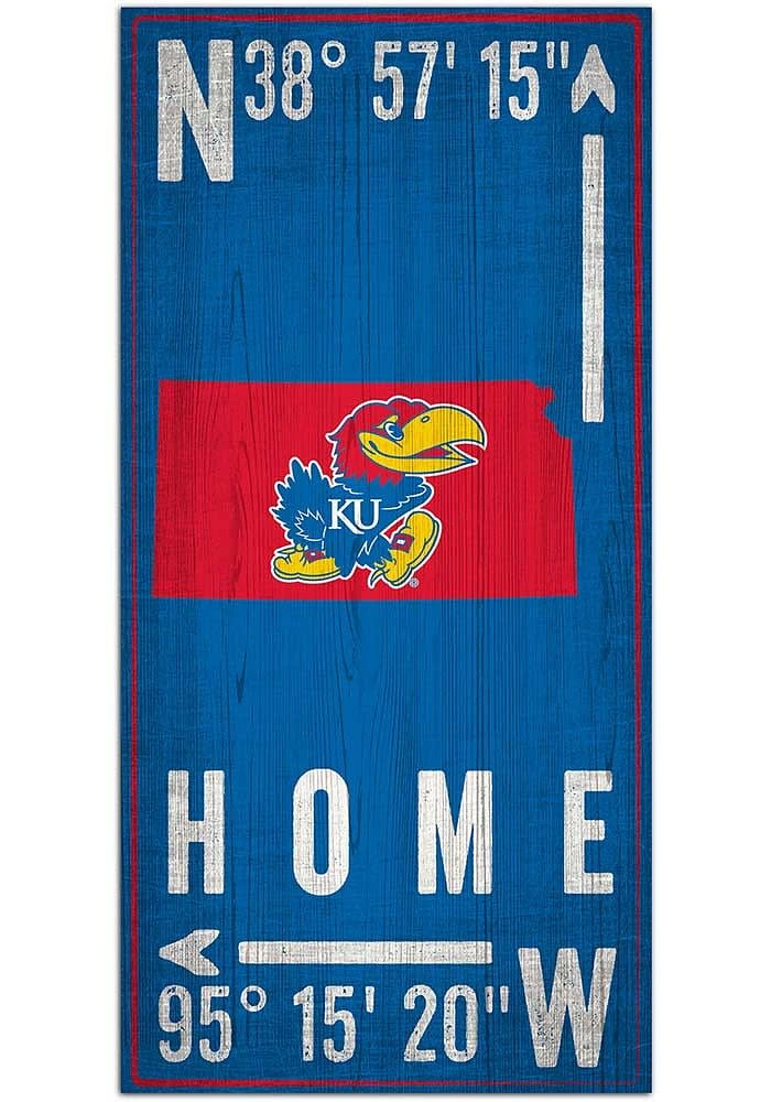 Kansas Jayhawks Coordinate Sign - Blue