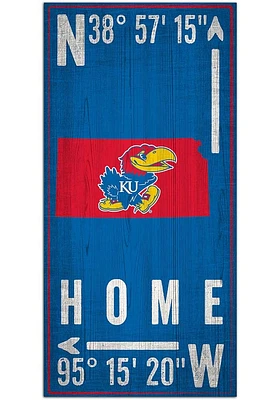 Kansas Jayhawks Coordinate Sign - Blue