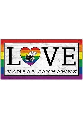 Kansas Jayhawks LGBTQ Love Sign - Blue