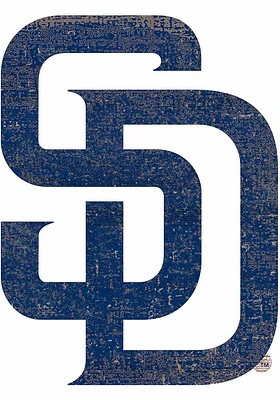 San Diego Padres Distressed Logo Cutout Sign - Blue