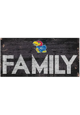 Kansas Jayhawks Family 6x12 Sign - Blue
