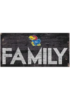 Kansas Jayhawks Family 6x12 Sign - Blue