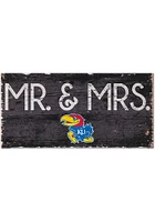 Kansas Jayhawks Mr and Mrs Sign - Blue