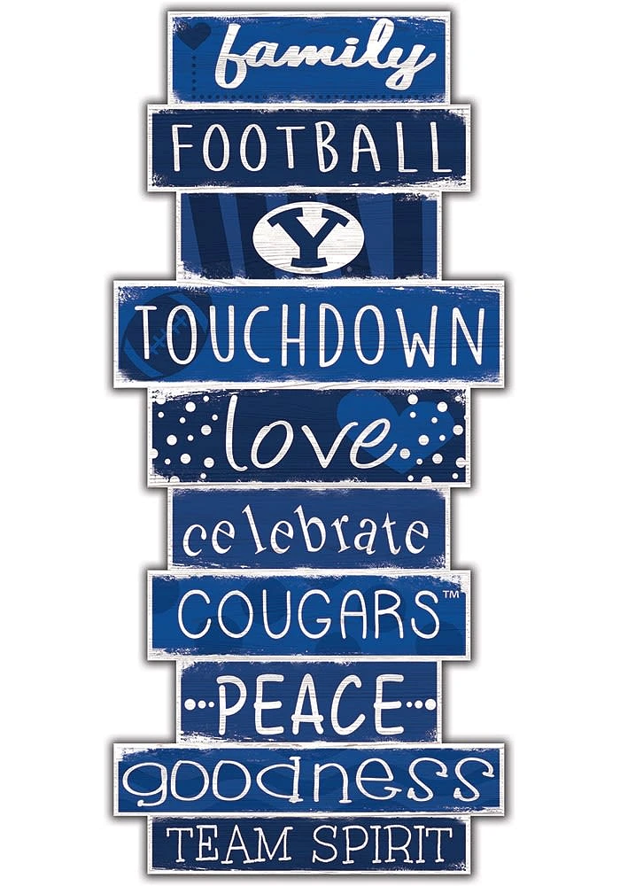 BYU Cougars Celebrations Stack 24 Inch Sign - Blue