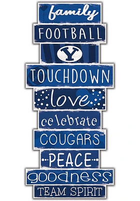 BYU Cougars Celebrations Stack 24 Inch Sign - Blue