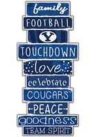 BYU Cougars Celebrations Stack 24 Inch Sign - Blue