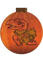 Kansas Jayhawks Halloween Pumpkin Sign - Blue