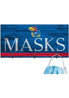 Kansas Jayhawks Team Color Mask Holder Sign - Blue