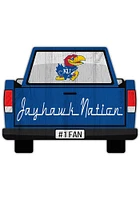 Kansas Jayhawks Truck Back Cutout Sign - Blue