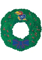 Kansas Jayhawks Team Wreath 16 Inch Sign - Blue
