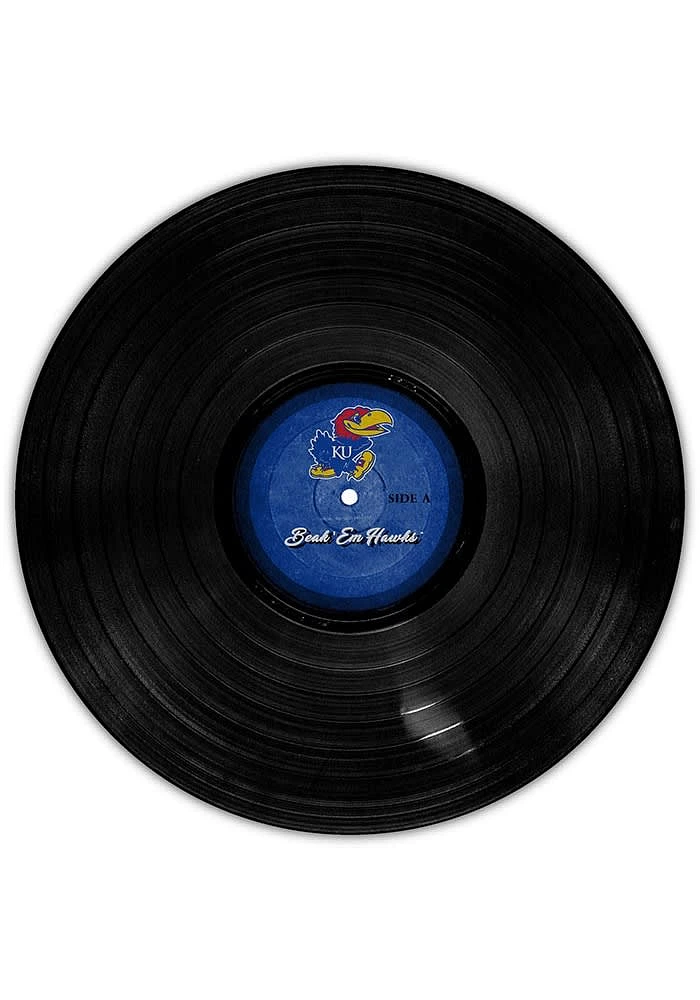 Kansas Jayhawks 12 Inch Vinyl Circle Sign - Blue