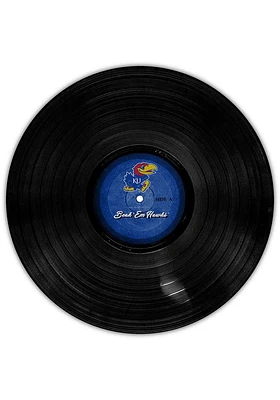 Kansas Jayhawks 12 Inch Vinyl Circle Sign - Blue