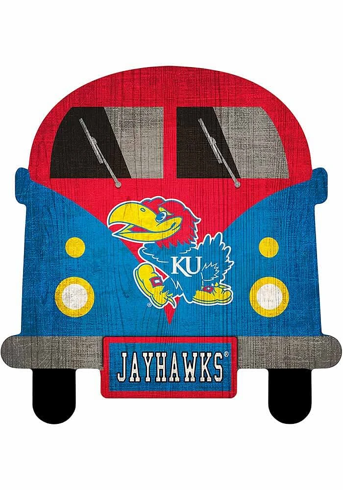 Kansas Jayhawks Team Bus Sign - Blue