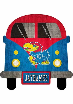 Kansas Jayhawks Team Bus Sign - Blue