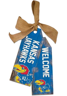 Kansas Jayhawks Team Tags Sign - Blue
