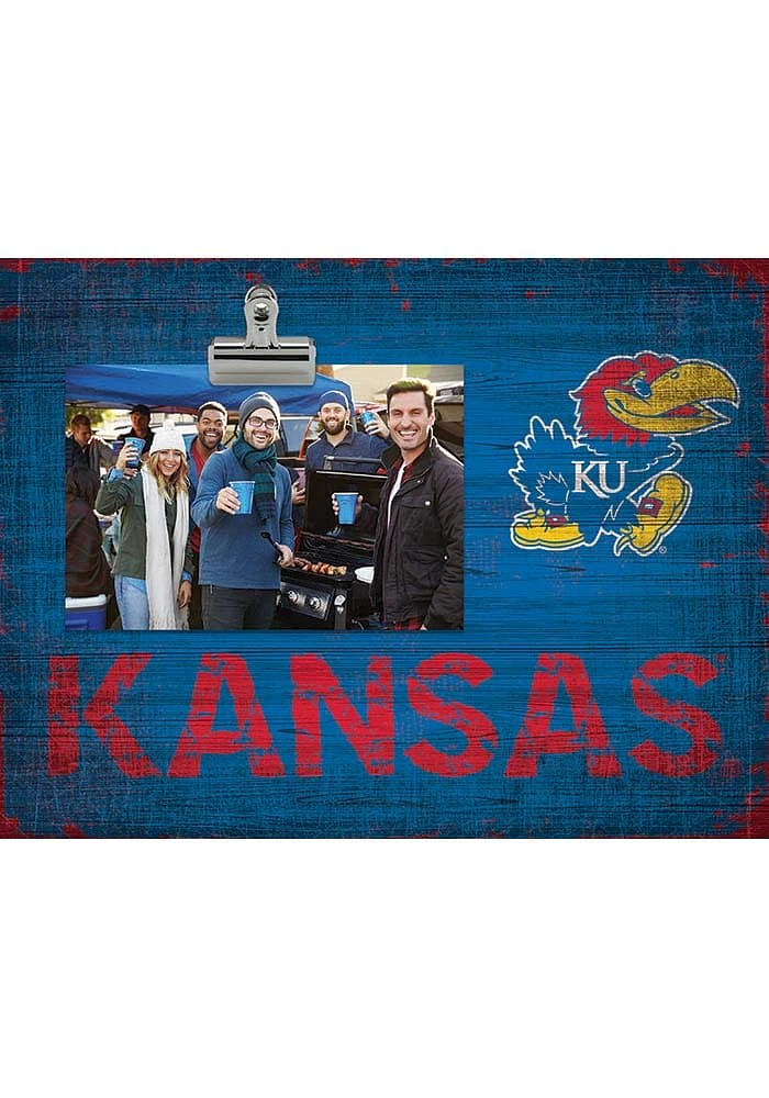 Kansas Jayhawks Team Clip Picture Frame - Blue