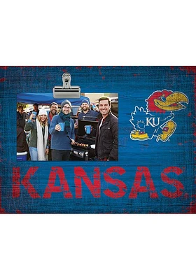 Kansas Jayhawks Team Clip Picture Frame - Blue