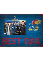 Kansas Jayhawks Best Dad Clip Picture Frame - Blue