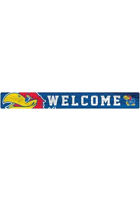 Kansas Jayhawks Welcome Strip Sign - Blue