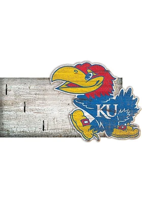 Kansas Jayhawks Key Holder Sign - Blue