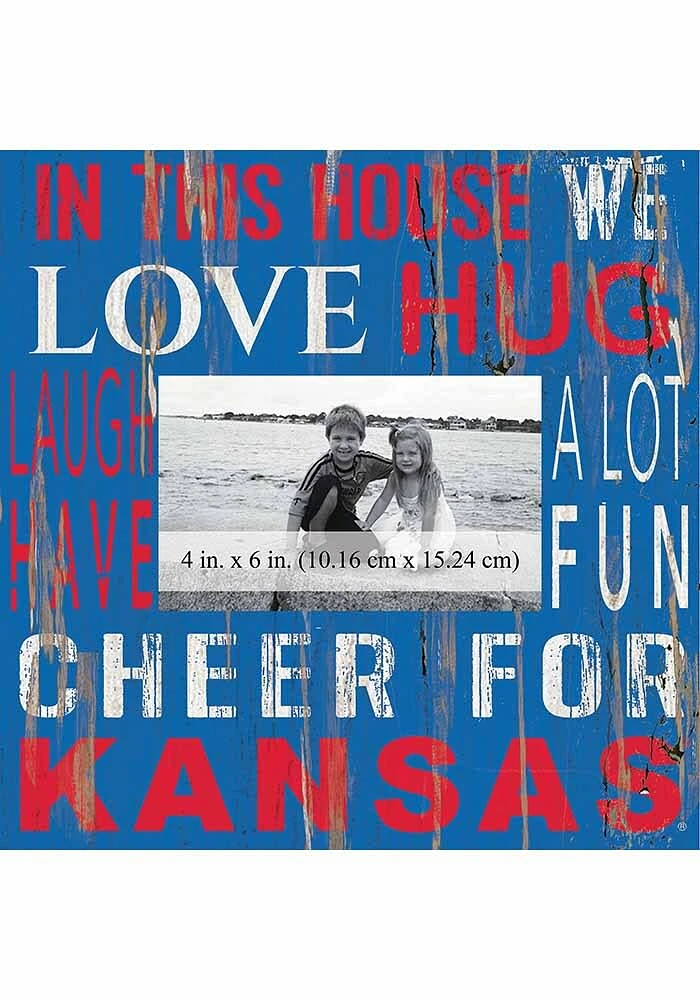 Kansas Jayhawks In This House 10x10 Picture Frame - Blue