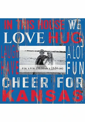 Kansas Jayhawks In This House 10x10 Picture Frame - Blue