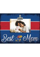 Kansas Jayhawks Best Mom Clip Picture Frame - Blue