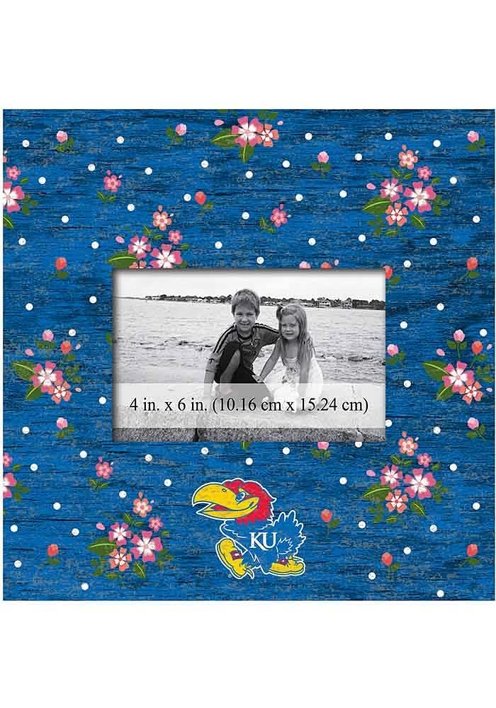Kansas Jayhawks Floral Picture Frame - Blue