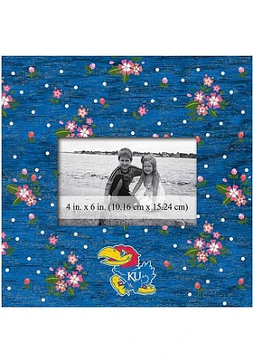 Kansas Jayhawks Floral Picture Frame - Blue