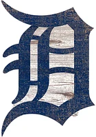 Detroit Tigers Distressed Logo Cutout Sign - Blue