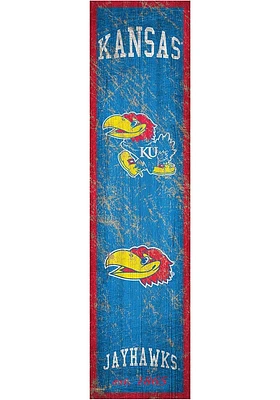 Kansas Jayhawks Heritage Banner 6x24 Sign - Blue