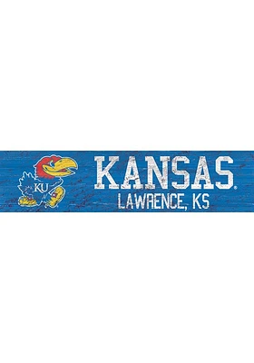 Kansas Jayhawks 6x24 Sign - Blue
