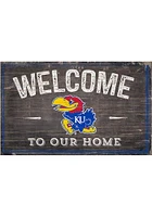 Kansas Jayhawks Welcome to our Home Sign - Blue