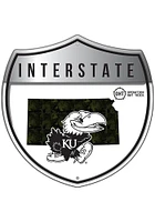 Kansas Jayhawks 24in OHT Camo Interstate Sign - Blue