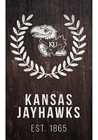 Kansas Jayhawks Laurel Wreath Sign - Blue